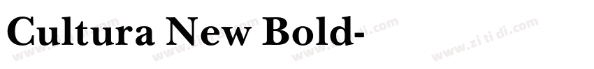Cultura New Bold字体转换